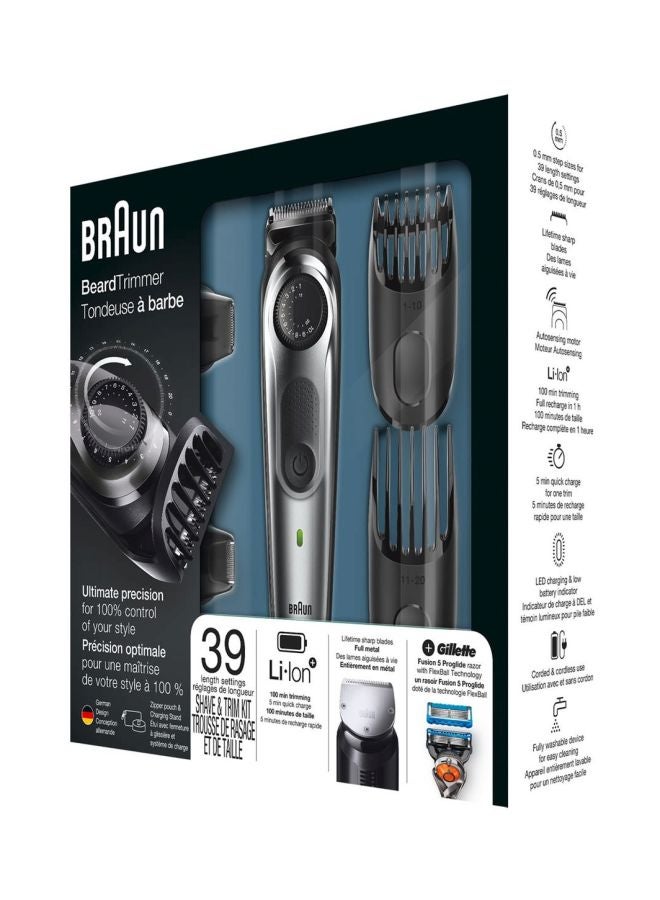 BRAUN Rechargeable Beard Trimmer Set Grey/Black - Image 2