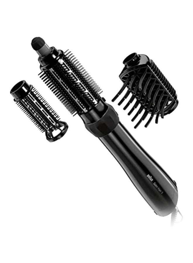 BRAUN 3-In-1 Satin Styler With Brush And Comb Attachments Black - Image 1