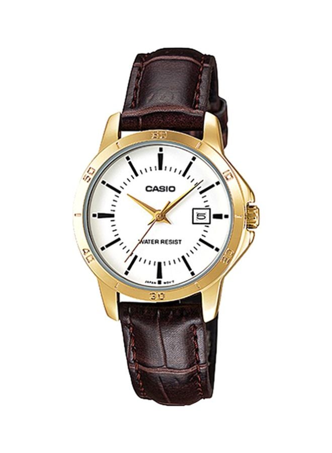 Women's Dress Analog Watch Ltp-V004gl-7Bdf - 35 mm - Brown