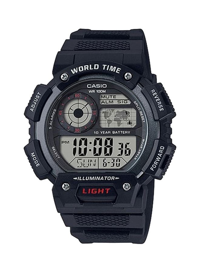 كاسيو ساعة يد رقمية للشباب AE-1400WH-1AVDF - 51 مم - أسود للرجال  - Image 1