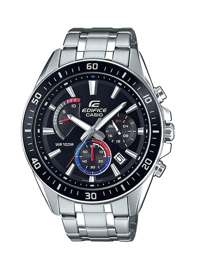 كاسيو ساعة يد إديفيس كرونوغراف طراز EFR-552D-1A3VUDF - قياس 47 مم - لون فضي للرجال - Image 1