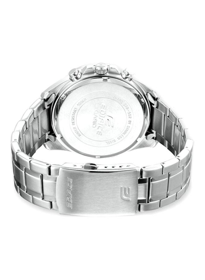 كاسيو ساعة يد إديفيس كرونوغراف طراز EFR-552D-1A3VUDF - قياس 47 مم - لون فضي للرجال - Image 2