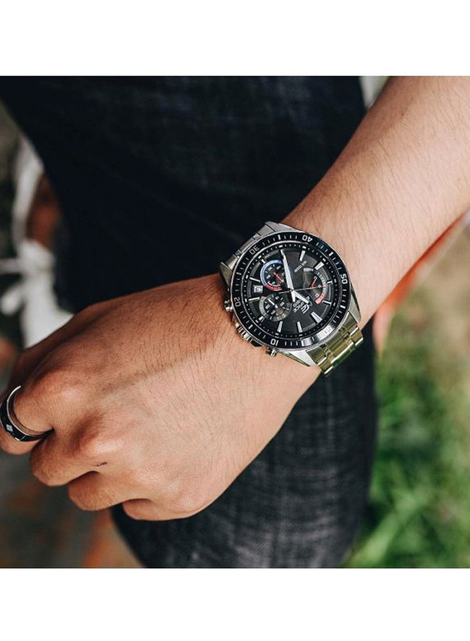 كاسيو ساعة يد إديفيس كرونوغراف طراز EFR-552D-1A3VUDF - قياس 47 مم - لون فضي للرجال - Image 5