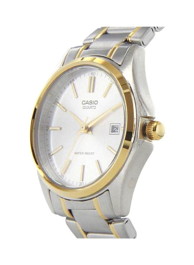 كاسيو ساعة يد إنتايسر بعقارب طراز LTP 1183 G - 7A - 29 مم - فضي/ذهبي للنساء - Image 4