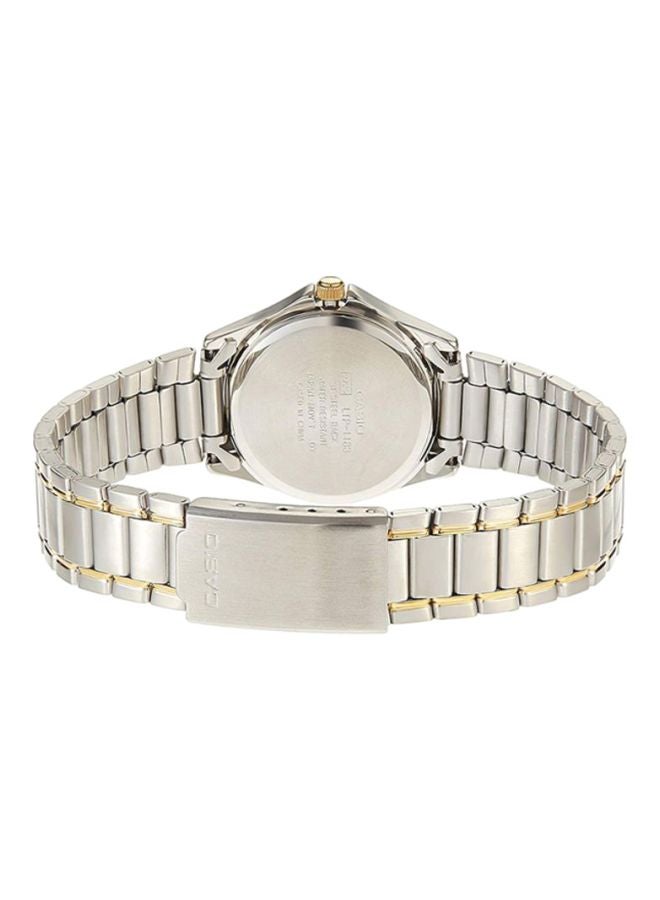 كاسيو ساعة يد إنتايسر بعقارب طراز LTP 1183 G - 7A - 29 مم - فضي/ذهبي للنساء - Image 2