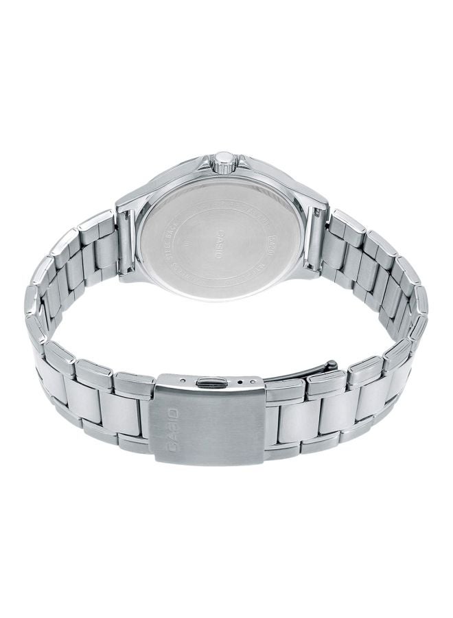 كاسيو ساعة يد إنتايسر بعقارب مقاومة للماء طراز MTP-V300D-7AUDF - 47 مم - فضي للرجال - Image 2