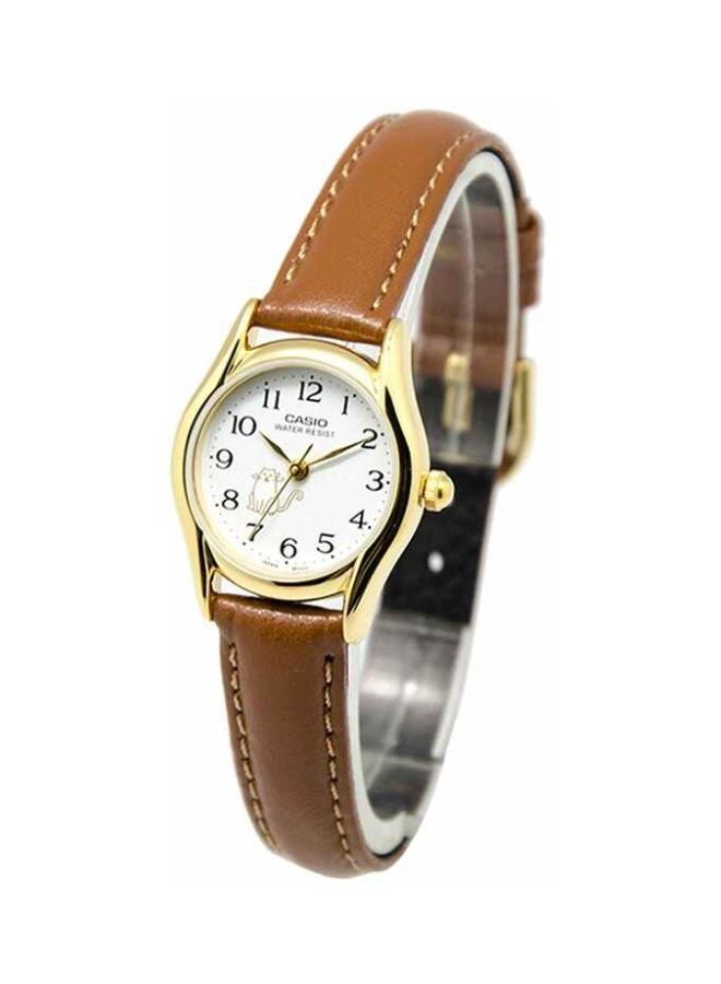 كاسيو ساعة يد بعقارب مقاومة للماء طراز LTP-1094Q-7B8RDF - مقاس 23 مم - لون بني للنساء - Image 1