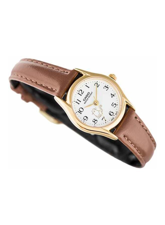 كاسيو ساعة يد بعقارب مقاومة للماء طراز LTP-1094Q-7B8RDF - مقاس 23 مم - لون بني للنساء - Image 3