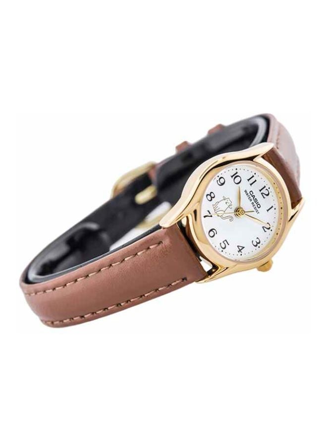 كاسيو ساعة يد بعقارب مقاومة للماء طراز LTP-1094Q-7B8RDF - مقاس 23 مم - لون بني للنساء - Image 4