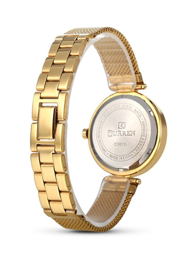 CURREN - Women's Water Resistant Analog Watch 9011 - 30 mm - Gold - Image 1