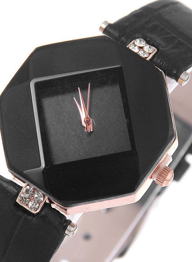 LESHP Women's Water Resistant Analog Watch ZG1032801 - 33 mm - Black  - Image 3