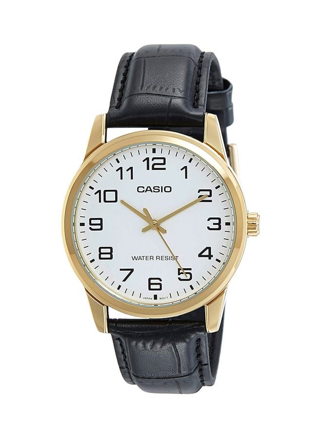 كاسيو ساعة يد بعقارب من سلسلة دريس طراز MTP-V001GL-7BUD - مقاس 45 مم - لون أسود للرجال - Image 1