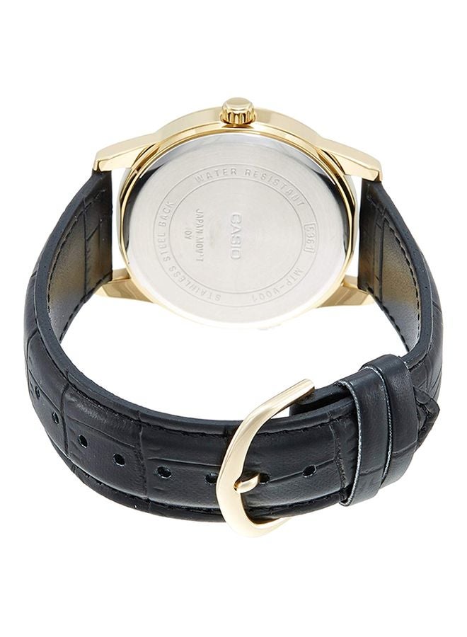 كاسيو ساعة يد بعقارب من سلسلة دريس طراز MTP-V001GL-7BUD - مقاس 45 مم - لون أسود للرجال - Image 2