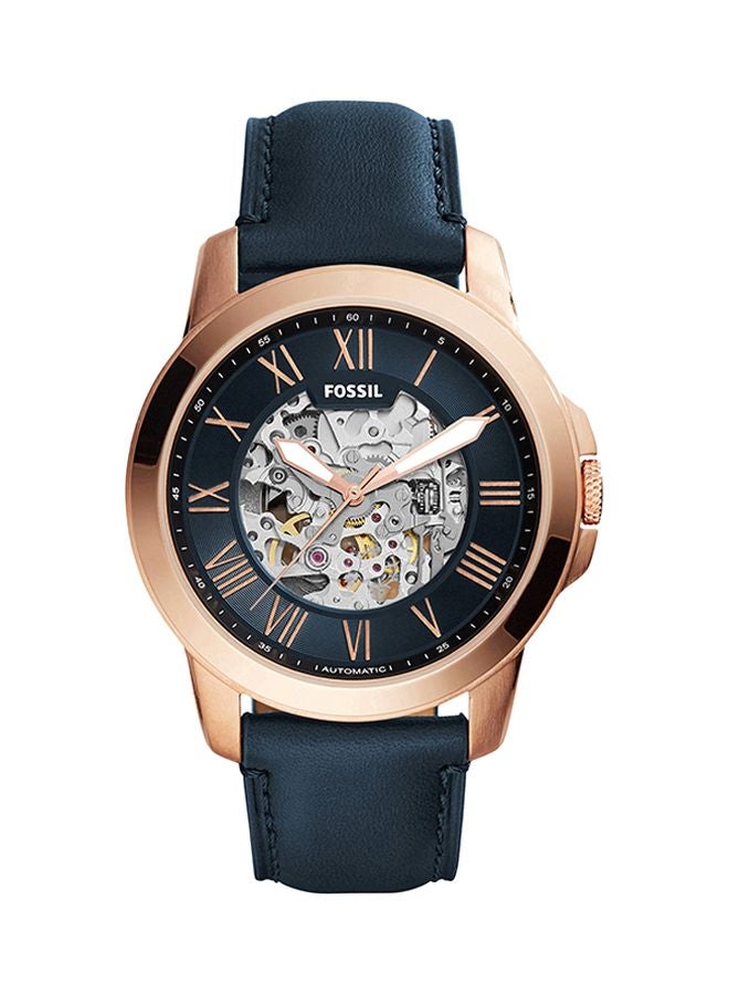 FOSSIL men Leather Analog Watch Me3102 - 45 mm - Navy Blue  - Image 1