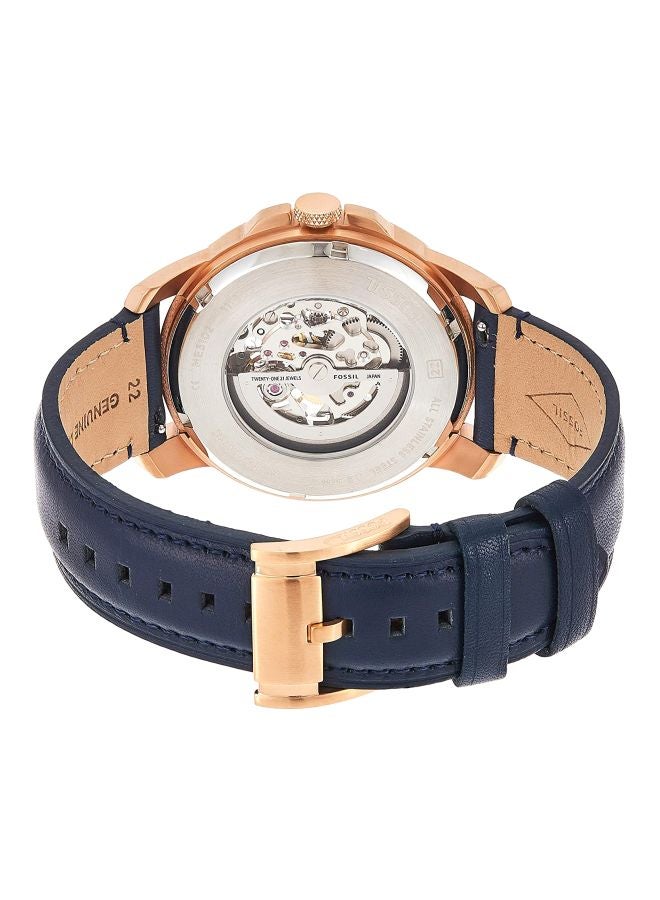 FOSSIL men Leather Analog Watch Me3102 - 45 mm - Navy Blue  - Image 2