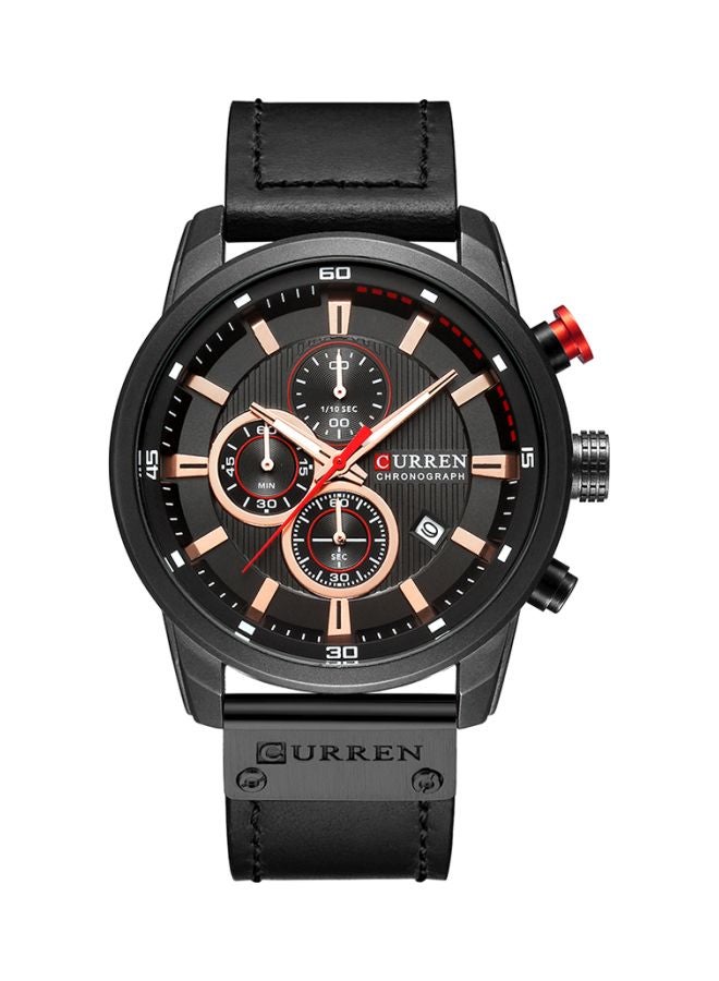 كارين ساعة يد كرونوغراف بسوار من الجلد الصناعي طراز 8291-06 men - Image 1