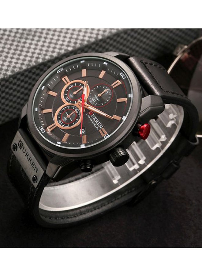 كارين ساعة يد كرونوغراف بسوار من الجلد الصناعي طراز 8291-06 men - Image 3