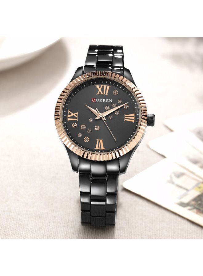 women Stainless Steel Analog Watch WT-CU-9009-B#D1 - 26 mm - Black - v1595226040/N17917850A_2