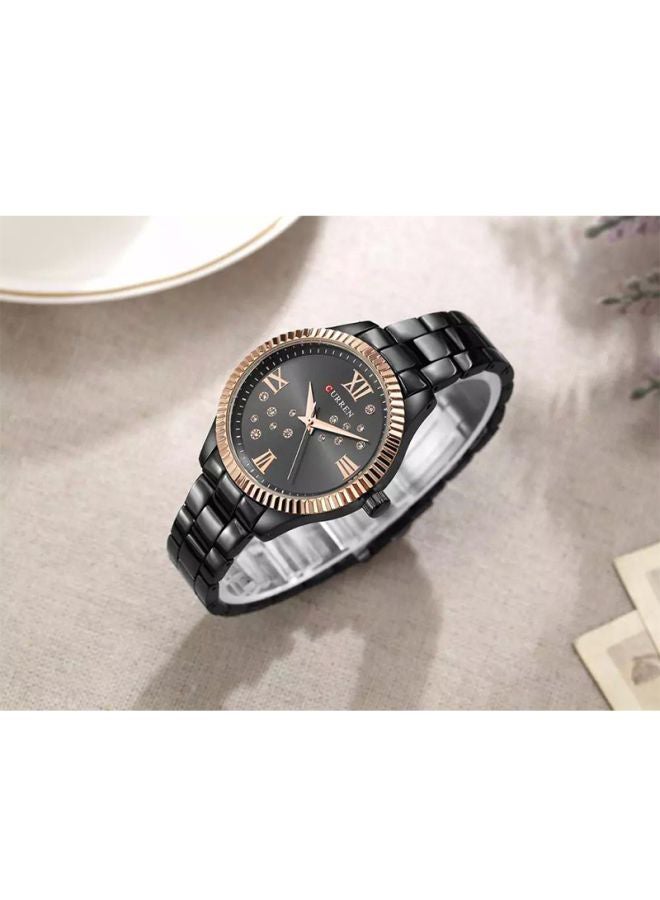 women Stainless Steel Analog Watch WT-CU-9009-B#D1 - 26 mm - Black - v1595226040/N17917850A_3