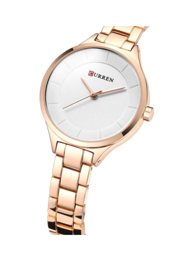 كارين ساعة يد بعقارب وسوار مصنوع من سبيكة معدنية طراز 9015 - مقاس 33 مم - لون ذهبي women - Image 2