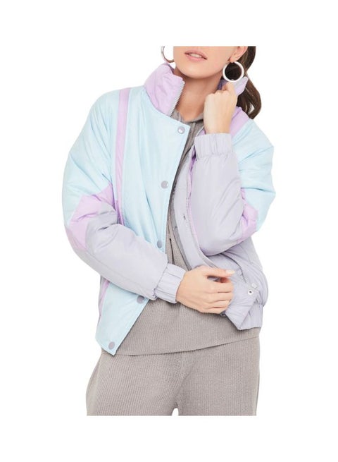 Cascade Contrast Puffer Jacket Blue