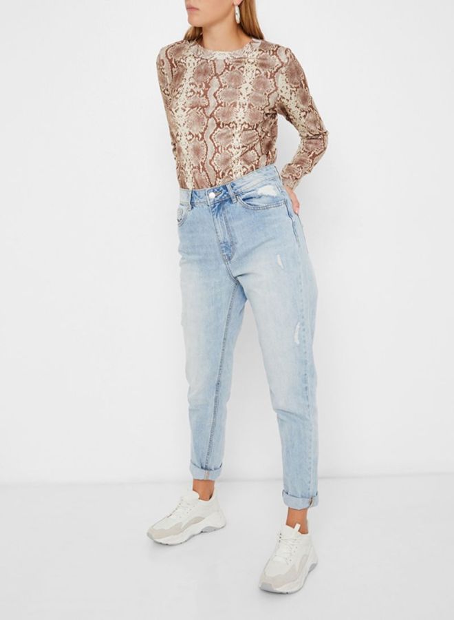 فيرو مودا بلوزة بنقشة جلد ثعبان ميركات - Image 3