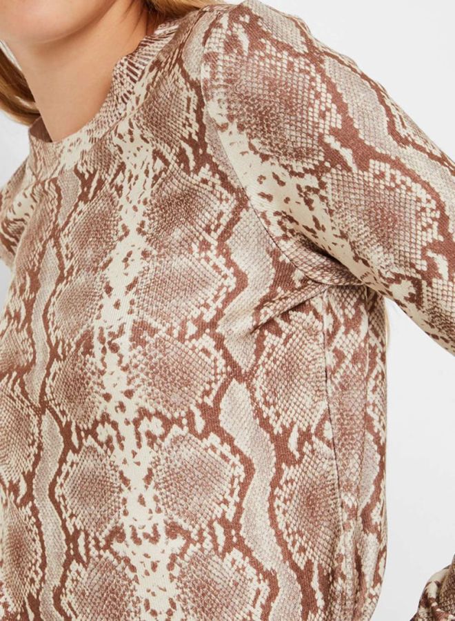 فيرو مودا بلوزة بنقشة جلد ثعبان ميركات - Image 4