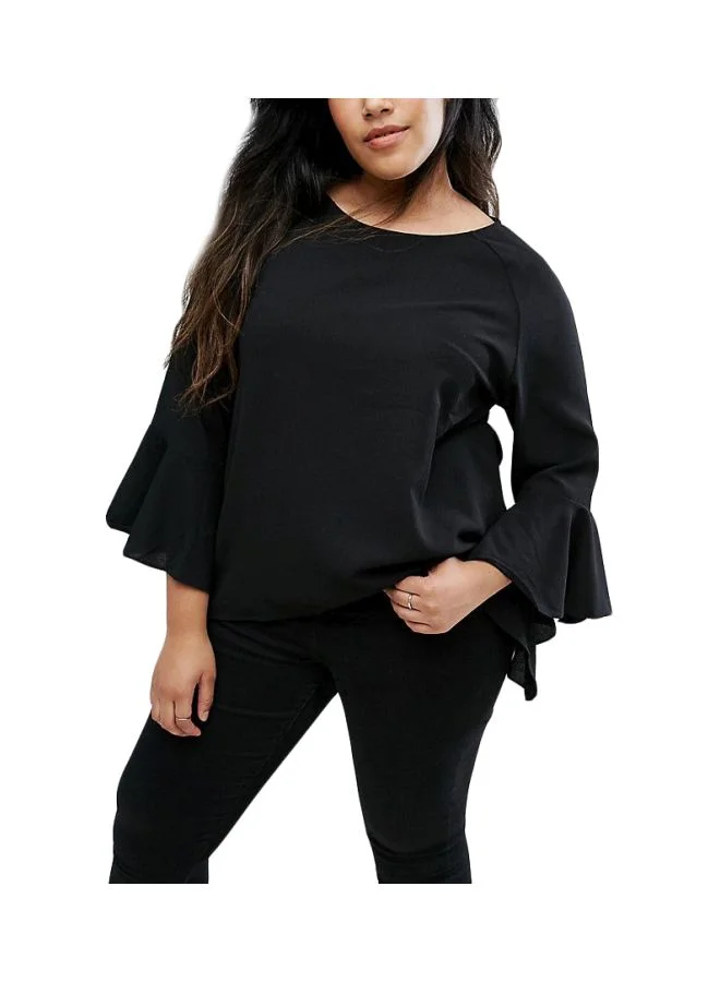 BRAVE SOUL Woven Fluted Sleeve Blouse