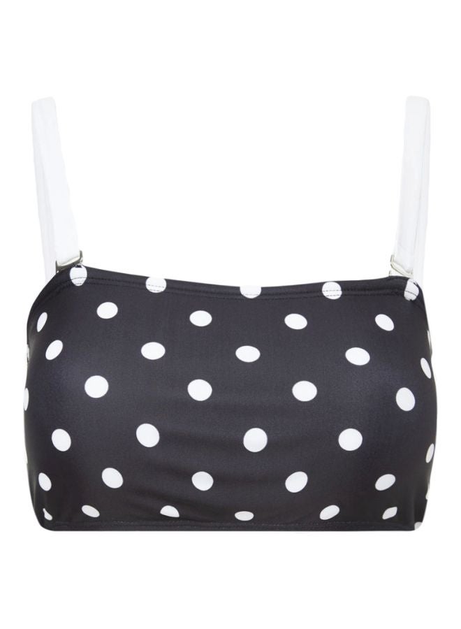 VERO MODA Bandeau Bikini Top Black/White - Image 1