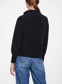 VERO MODA Side Neck Tie Top Black  - Image 2