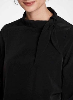 VERO MODA Side Neck Tie Top Black  - Image 4
