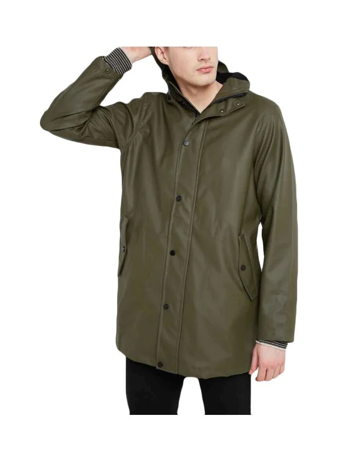 trendyol Classic Buttoned Coat Khaki