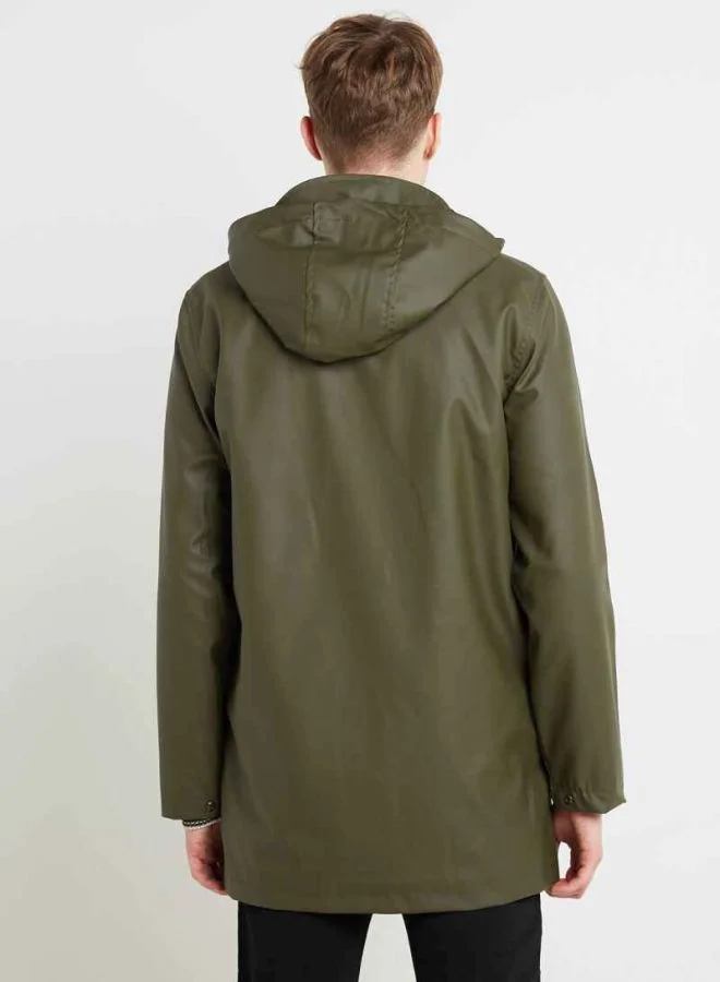 trendyol Classic Buttoned Coat Khaki