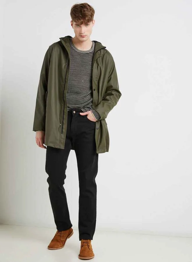 trendyol Classic Buttoned Coat Khaki