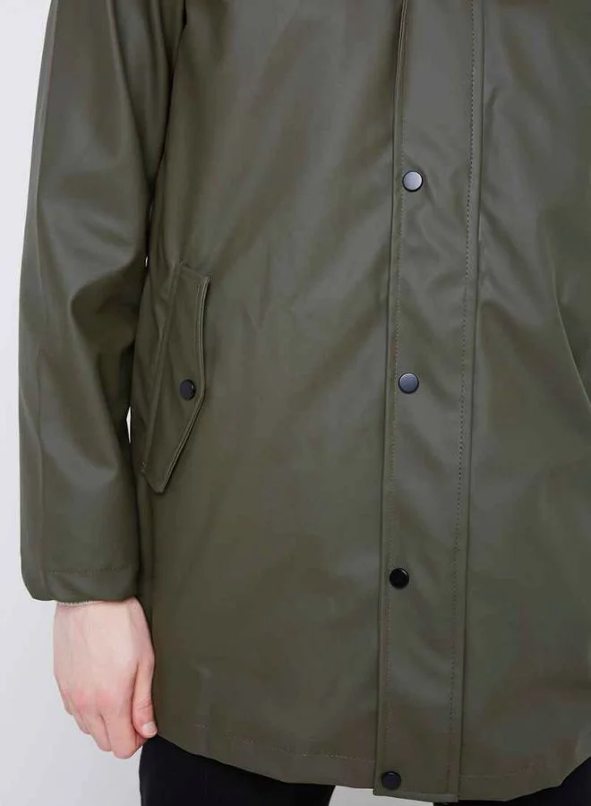 trendyol Classic Buttoned Coat Khaki
