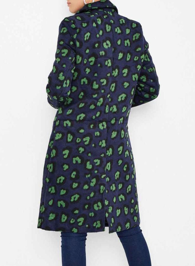 BRAVE SOUL Edie Abstract Leopard Printed Jacket Blue/Green  - Image 2