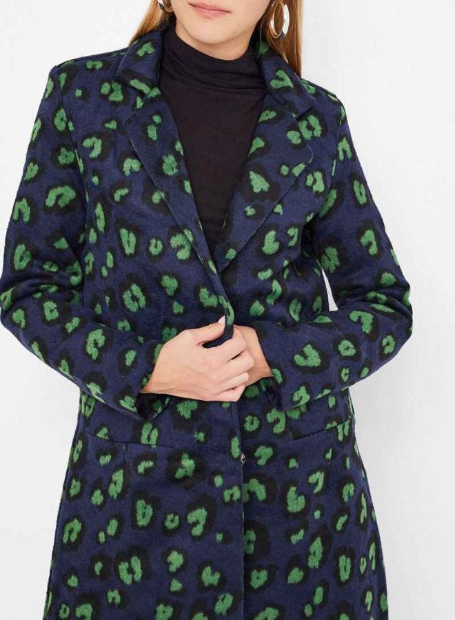 BRAVE SOUL Edie Abstract Leopard Printed Jacket Blue/Green  - Image 4