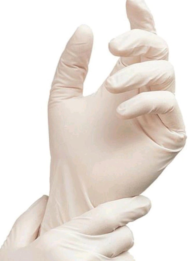Falcon 100-Piece Latex Examination Gloves Set White L  - Image 3