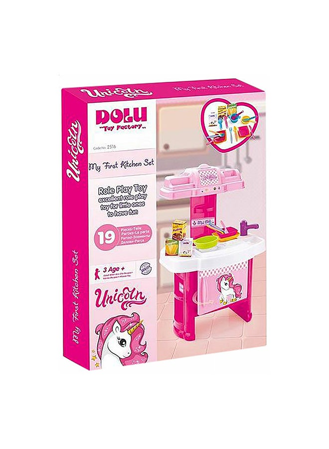 Dolu 19-Piece Unicorn My First Kitchen Toy Set  - Image 1