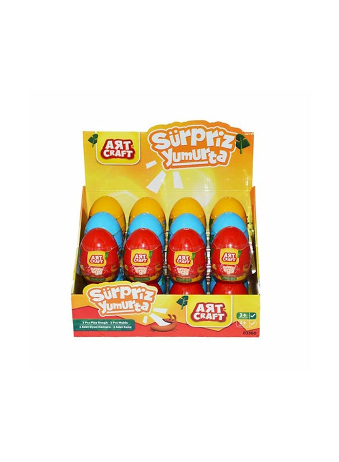 ديدي مجموعة عجينة لعب على شكل بيض سوربرايز صغير الحجم من 12 قطعة - Image 1