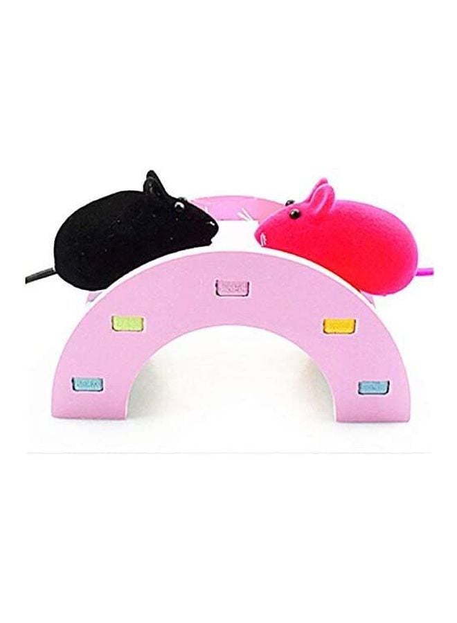 بيوينتي لعبة جسر للهامستر على شكل قوس قزح وردي/أزرق/أخضر 12 x 8 x 5سم - Image 2