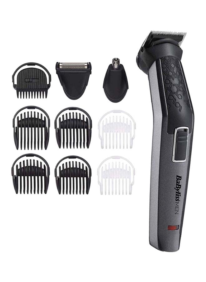 babyliss - Carbon Titanium 10-in-1 Multi Trimmer For Men | 200 grams Lightweight Design | High Power 60 Minutes Cordless Use | Attachments For Multiple Body Hair Trim & Washable Heads | MT727SDE Grey/Black - Image 1