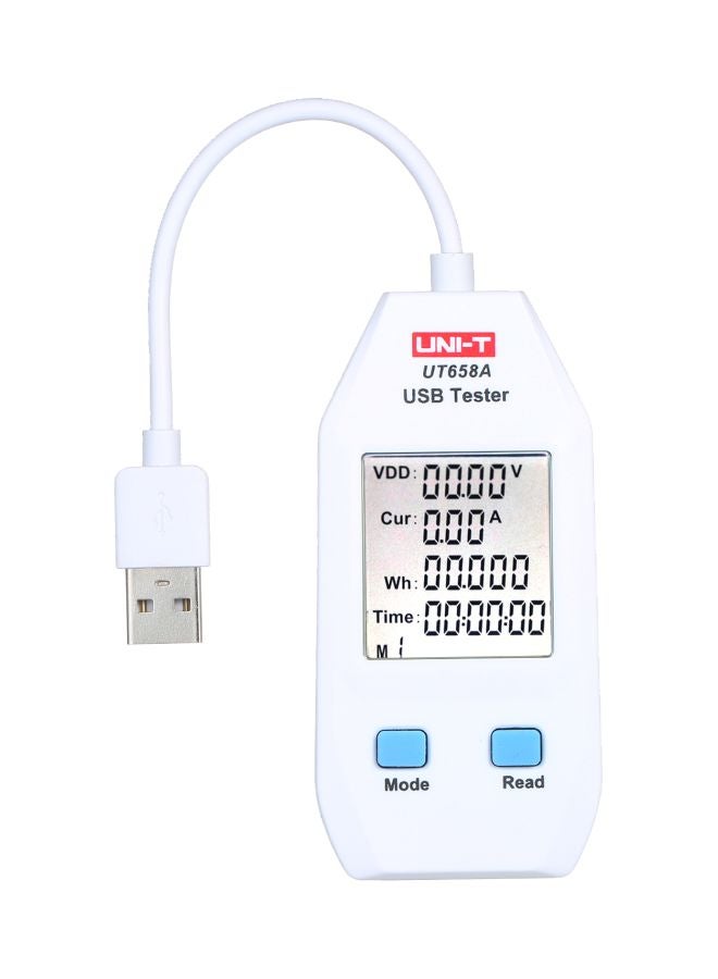 يوني تي جهاز اختبار طاقة رقمي بمنفذ USB أبيض 13Ø³Ù†ØªÙŠÙ…ØªØ±  - Image 1