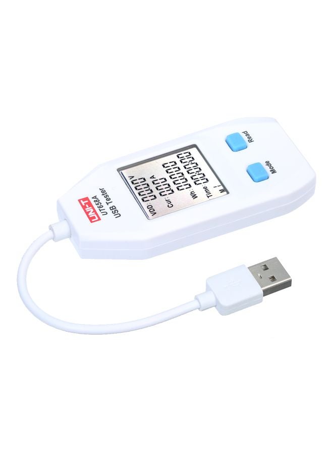 يوني تي جهاز اختبار طاقة رقمي بمنفذ USB أبيض 13Ø³Ù†ØªÙŠÙ…ØªØ±  - Image 2