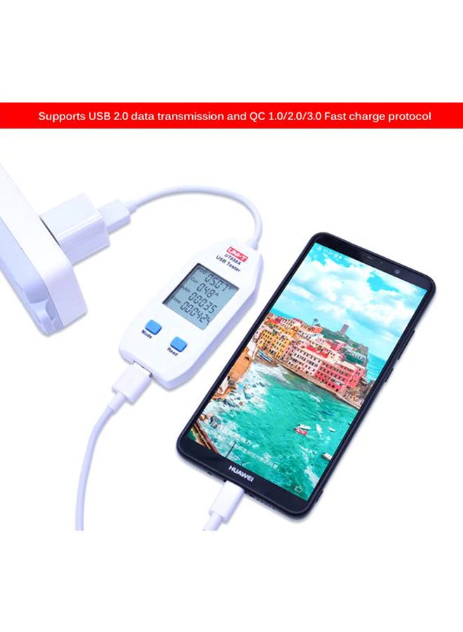 يوني تي جهاز اختبار طاقة رقمي بمنفذ USB أبيض 13Ø³Ù†ØªÙŠÙ…ØªØ±  - Image 5