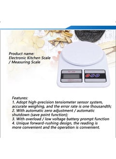 Generic High Precision Kitchen Electronic Scale White 24x16.5x3.5cm  - Image 2