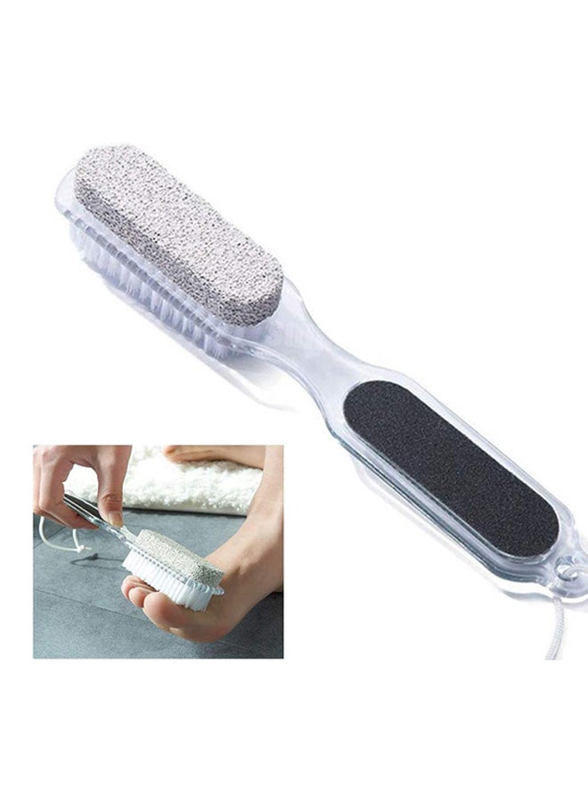 2 Piece 4-In-1 Pumice Stone Double Sided Foot File Clear/Grey - Image 2