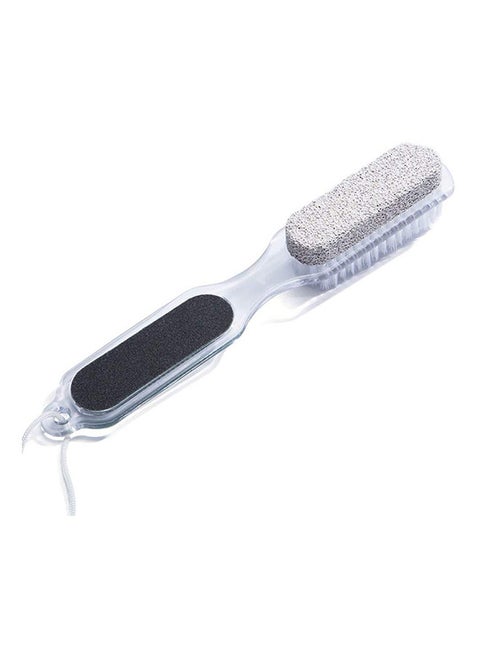 4-In-1 Pumice Stone Double Sided Foot File Clear/Grey 22cm