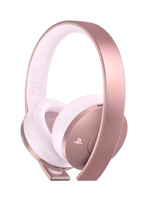 Gold Wireless Headset With Built-In Mic For PlayStation 4