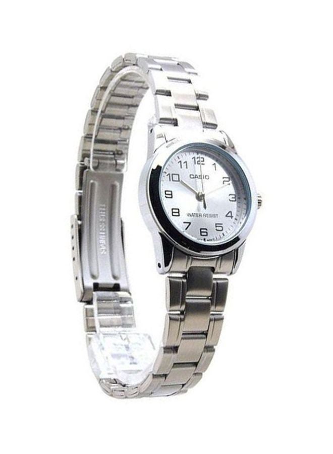 كاسيو ساعة يد رسمية بعقارب ومقاومة للماء طراز LTP-V001D-7B - مقاس 31 مم - لون فضي للنساء - Image 3